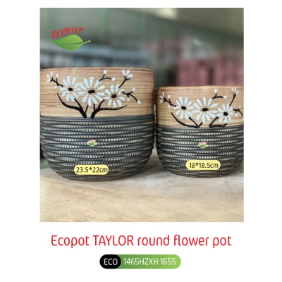 Ecopot TAYLOR round flower pot